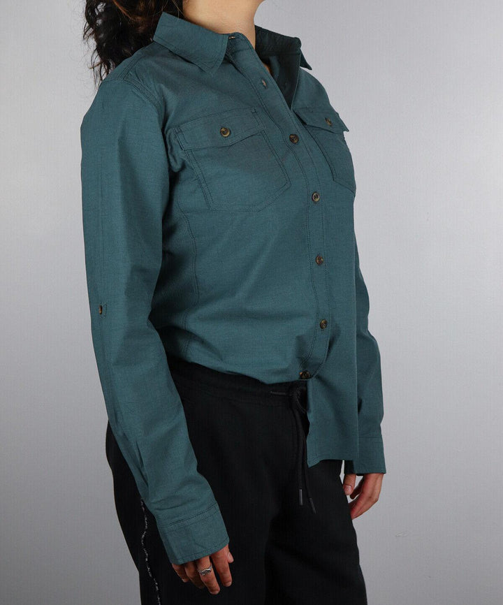 Carhartt Women's Sage Green L/S Woven Shirt (210)