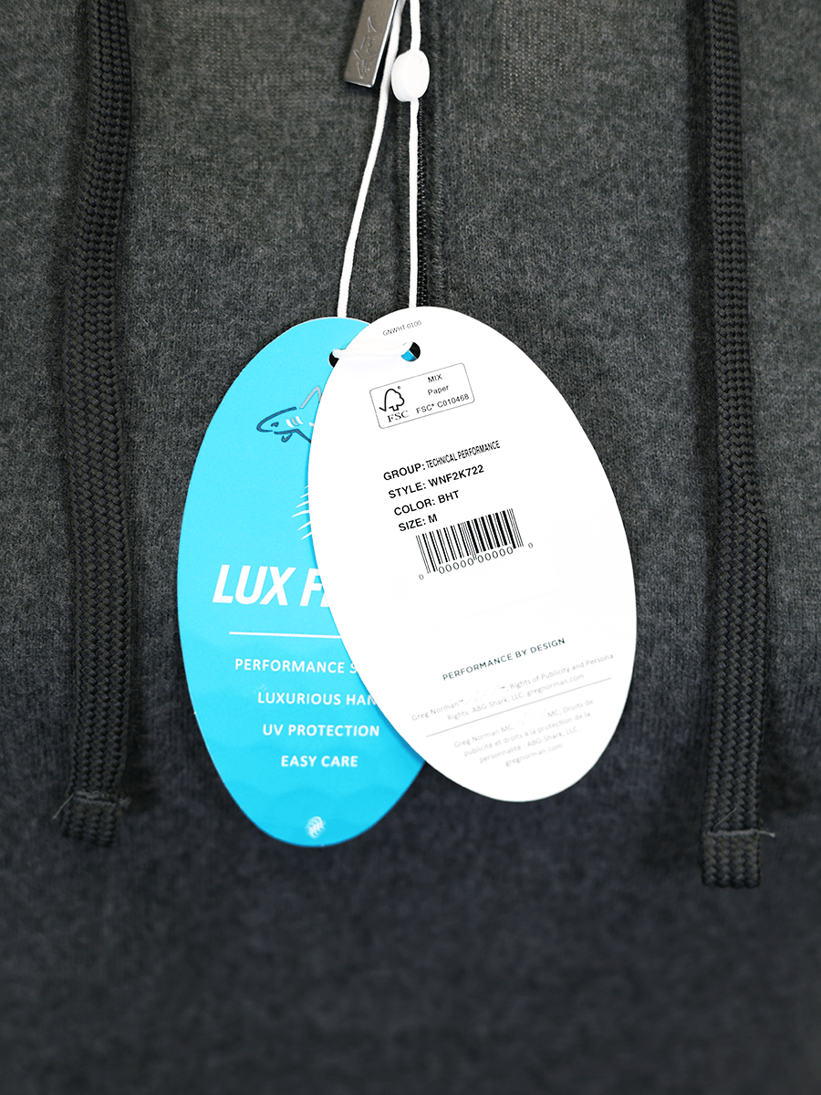 Greg Norman Women's HTH Dark Grey Technical Performance 1/4 Zip Hoodie (S02)