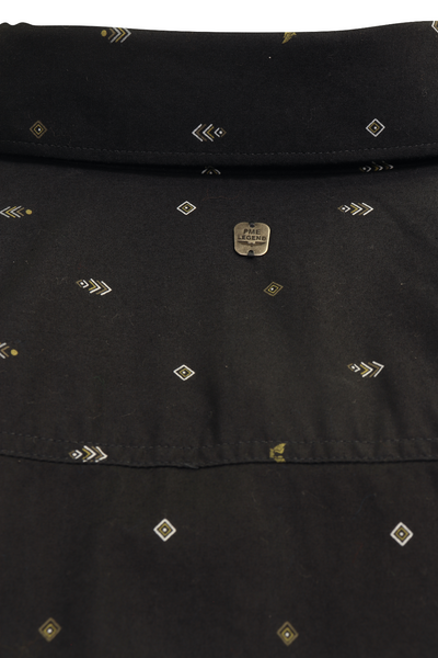 PME Legend Men's Shirt Black Arrow Pattern Woven Long Sleeve (S02)