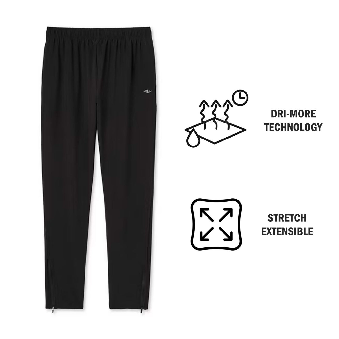 Athletic Works Men's Black Pant Woven (S01)