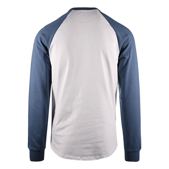 HD Branded Men's T-Shirt Blue #1 Race Raglan Graphic Long Sleeve (S28)