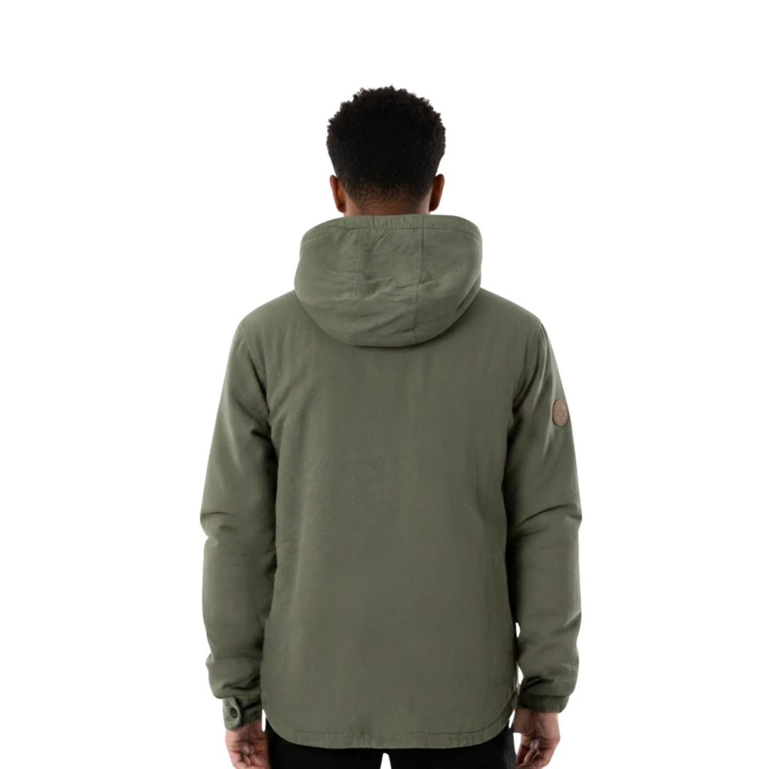 Rip Curl Men's Dark Olive Jacket Gibbos Sherpa Lined (S04)