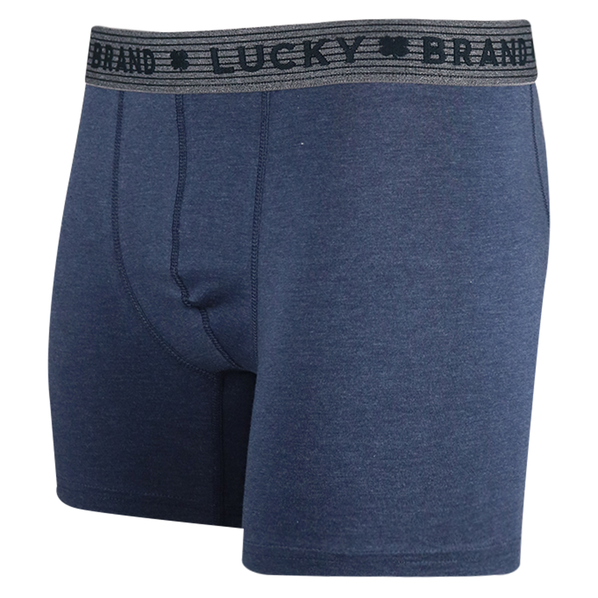 Lucky Brand Men's Dark Grey Multicolor Waistband 4 Pack Boxer