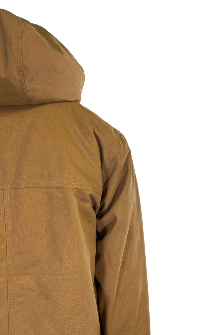 Magellan Outdoors Men's Brown Jacket Work Sherpa-lined Duck L/S (S02)