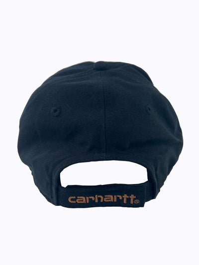 Carhartt Black Canvas Cap FastDry Comfort Center Logo Patch (S04)