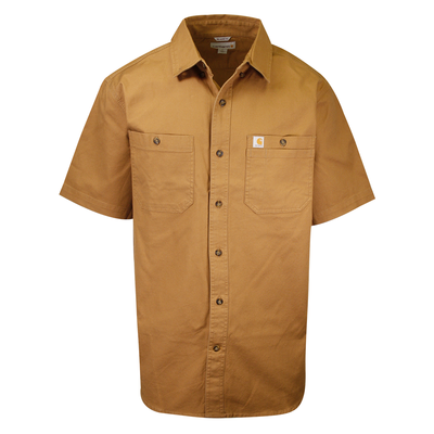 Carhartt Men's Solid Rugged Flex Rigby Relaxed Fit S/S Woven Shirt