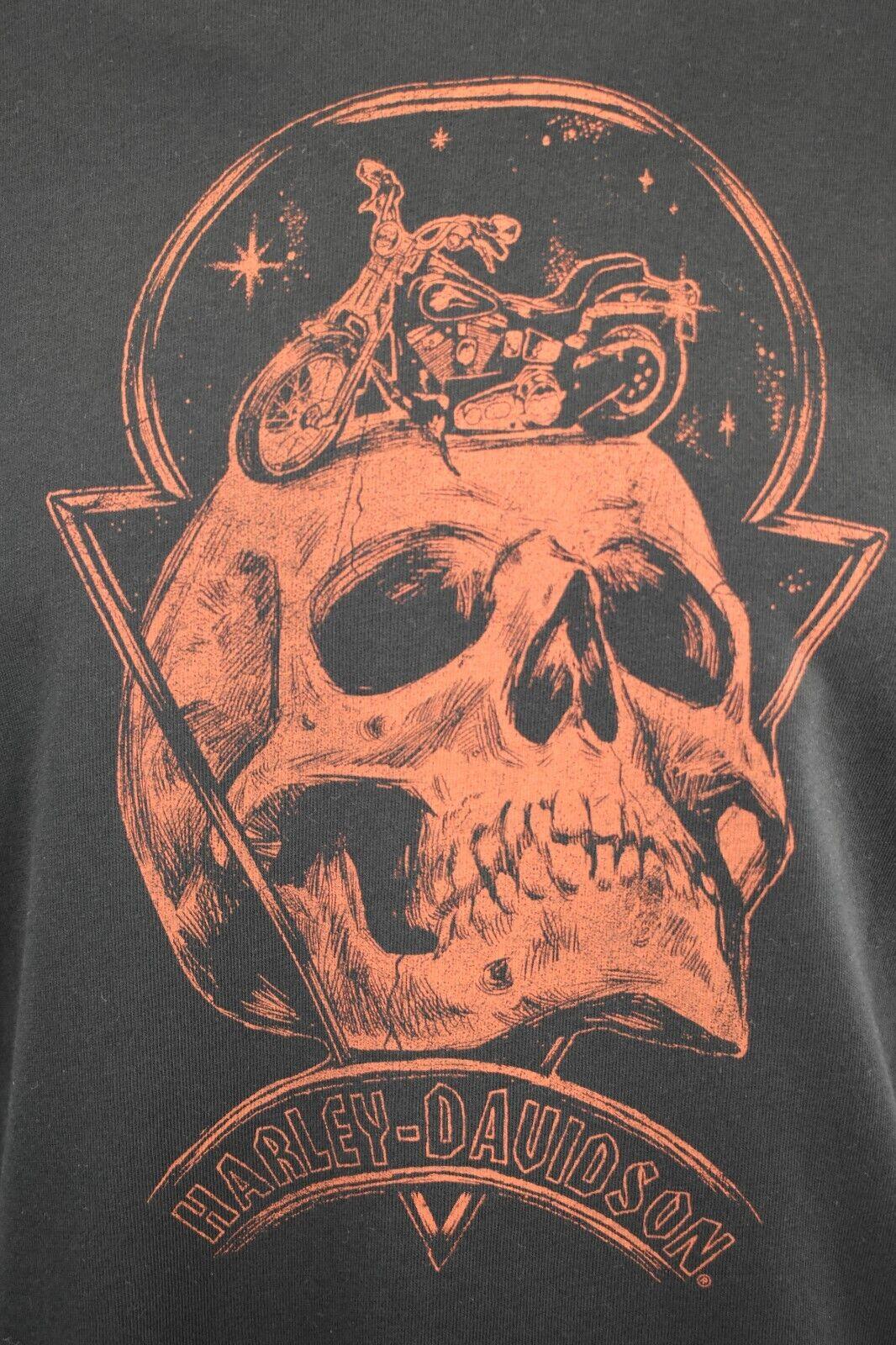 HD Branded Men's T-Shirt Black Motorcycle Club Skull S/S (S93)