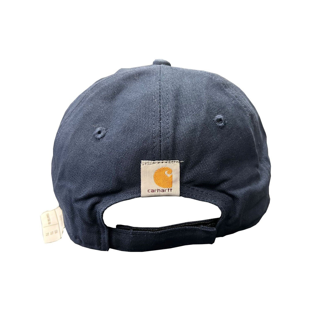 Carhartt Navy & Brown Canvas Cap FastDry Comfort Block Letters (S10)