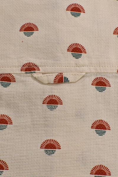 O'Neill Men's Shirt White Sunset Print Chambray Short Sleeve Woven (310)