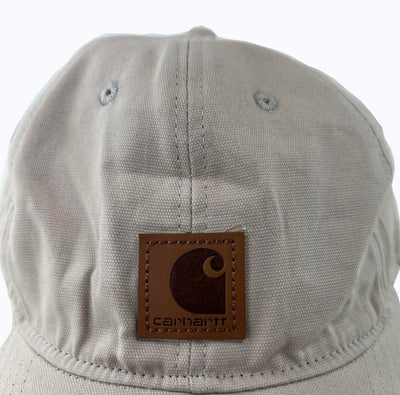 Carhartt Beige Canvas Cap FastDry Comfort Center Logo Patch (S02)