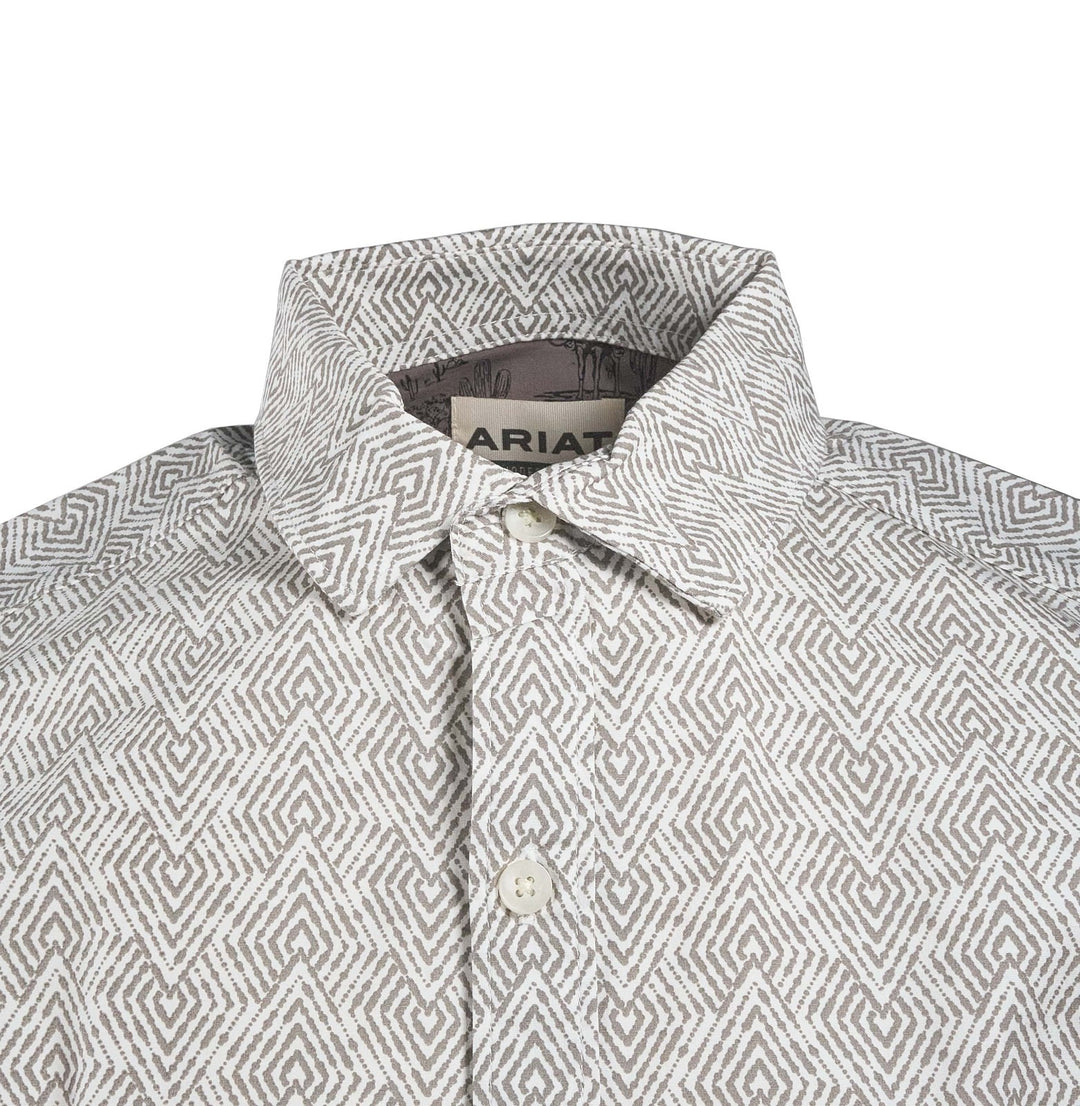 Ariat Men's Shirt White Morgan Stretch Modern Fit S/S (S49)