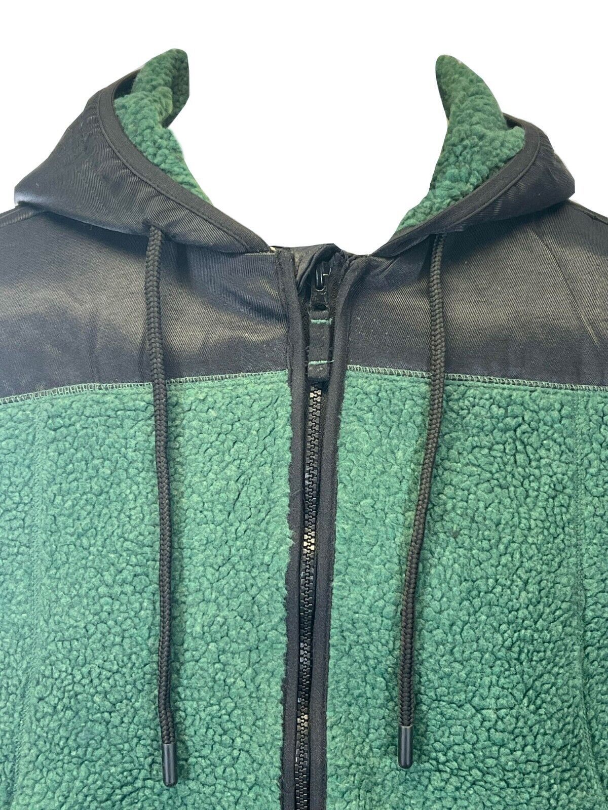 Jack & Jones Men's Green Jacket Authentic Sherpa Teddy Fleece (S03)