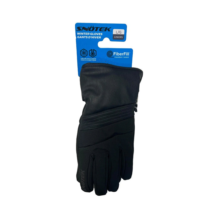 Snotek Junior's Black Performance Winter Ski Gloves ST327 (S04)