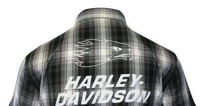 Harley-Davidson Men's Shirt Black Plaid Screamin' Eagle S/S Shirt (S57)