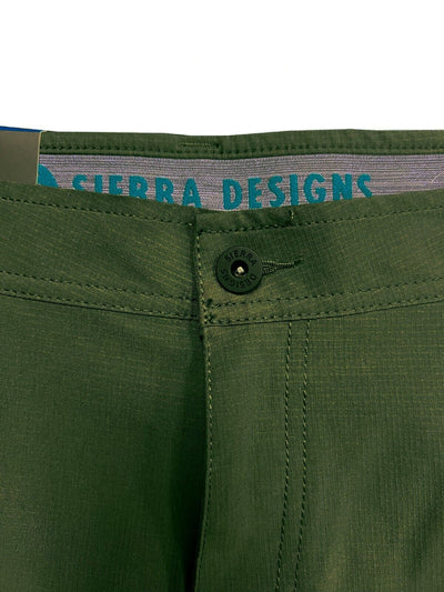 Sierra Designs Men's Green Short Ripstop Stretch Cargo Pockets (S02)