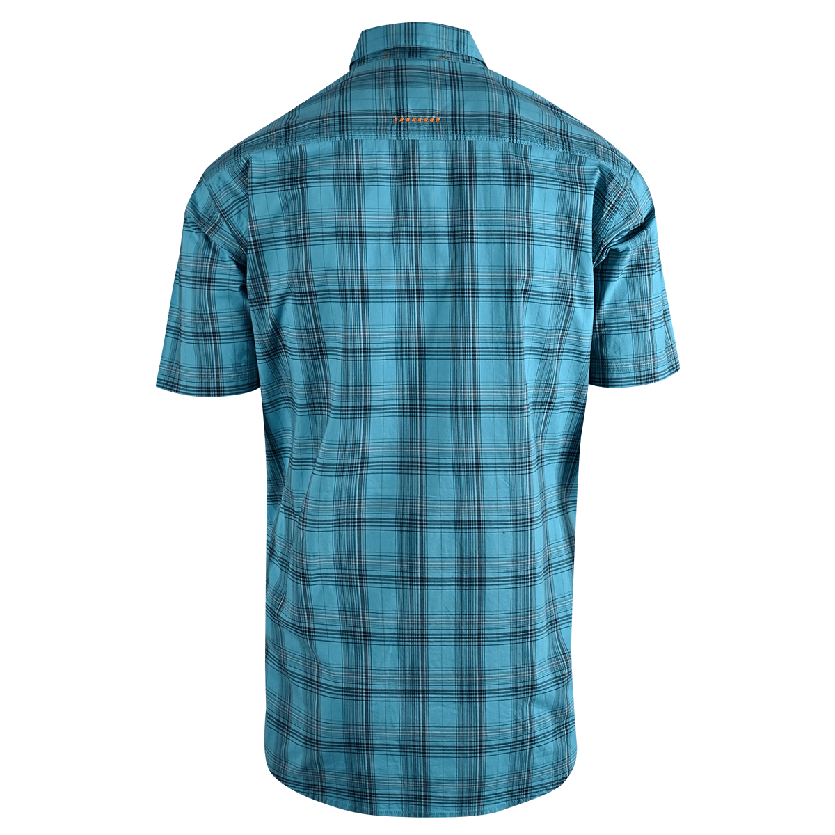 Ariat Men's Shirt Aqua Blue Bachelor Button Plaid Rebar Short Sleeve Woven (491)