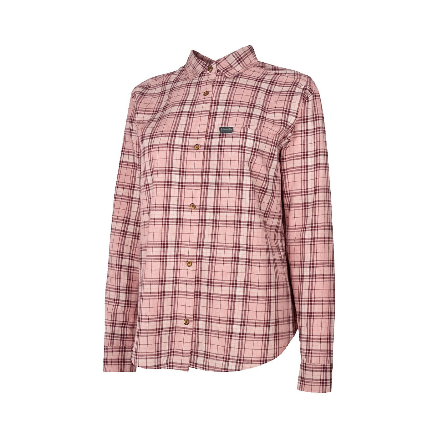 Columbia Women's Shirt Blue Point Creek Everyday Tartan Woven Long Sleeve Shirt