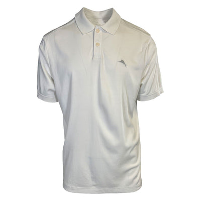 Tommy Bahama Men's White Performance Polo 2 Buttons T-Shirt S/S (S01)