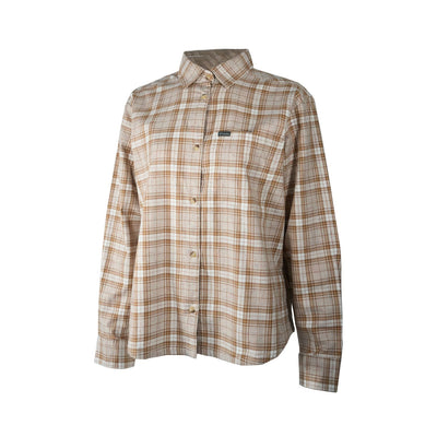Columbia Women's Shirt Blue Point Creek Everyday Tartan Woven Long Sleeve Shirt