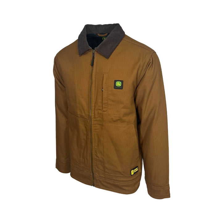John Deere Men’s Brown Jacket Light Weight Tractor Durable Tough (S01)