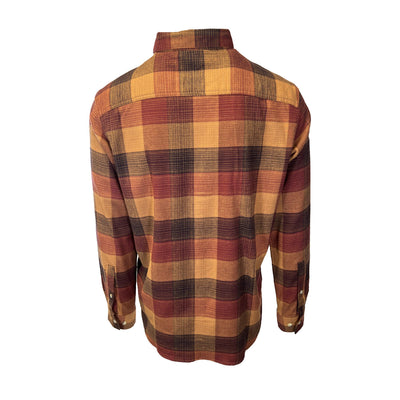 Columbia Men's Dark Amber Multi Buffalo Check Shirt Cornell Woods Flannel (681)