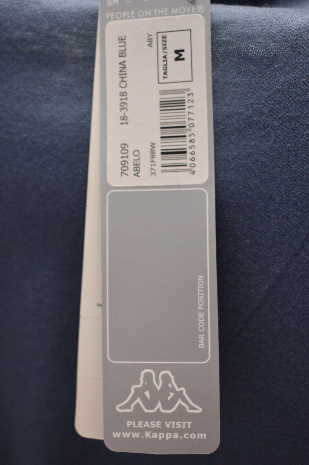 Kappa Men's T-Shirt Sky Blue Abelo Orange Chest Logo S/S Tee (S05)