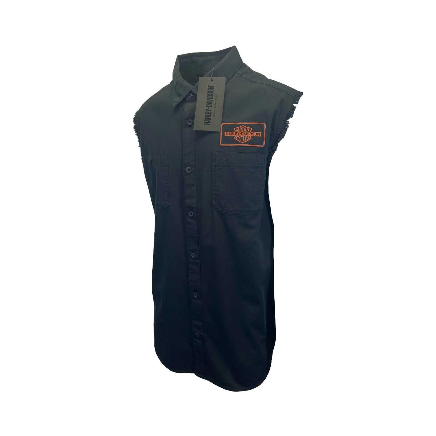Harley-Davidson Men's Black Vest V-Twin Equipped Blowout Sleeveless Shirt (S01)