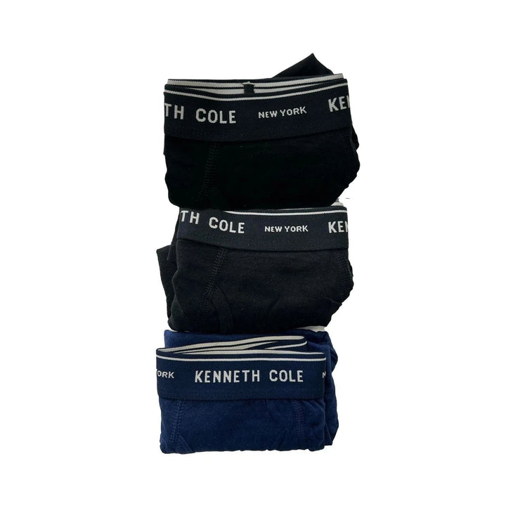 Kenneth Cole Men's 3 Pack Boxer Black Navy Black Boxer Briefs (S11)
