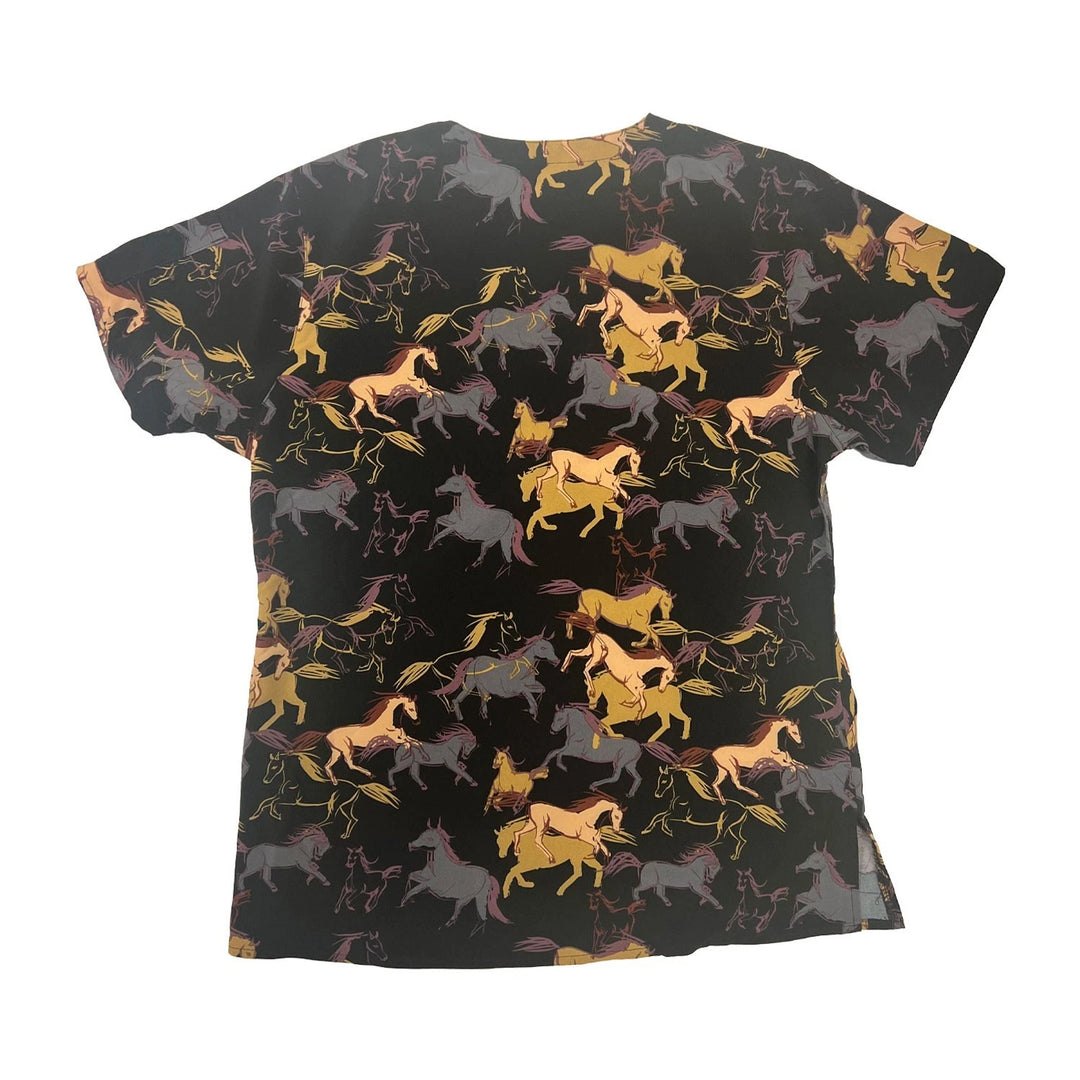 Carhartt Women's Scrub Force Pocket Rugged Flex V-Neck Print Top D Ring (M03)