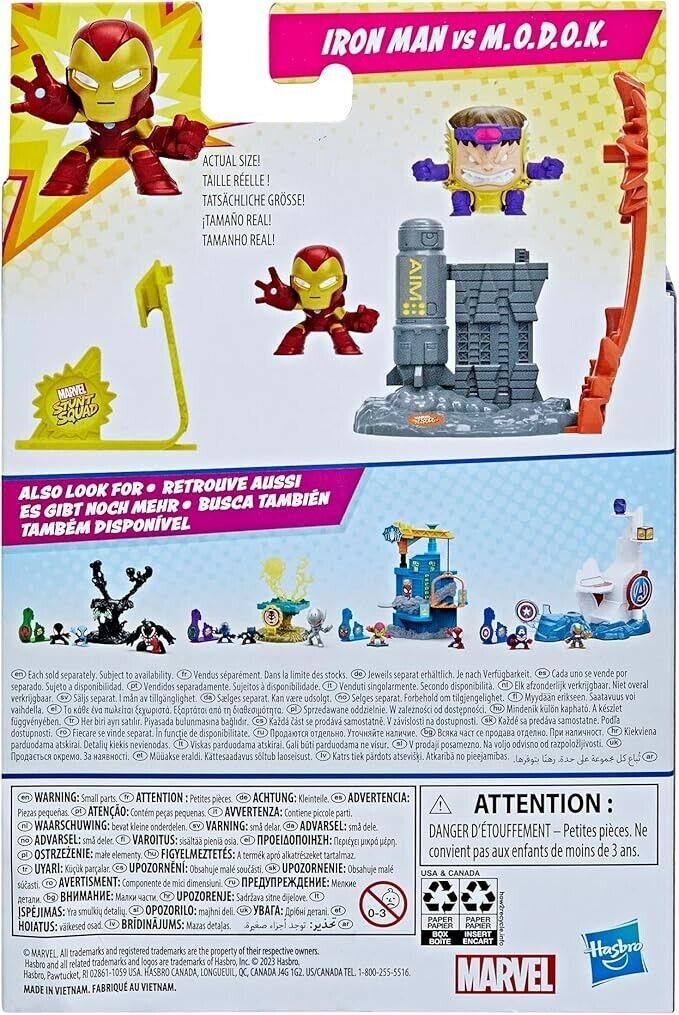 Marvel Stunt Squad Iron Man vs M.O.D.O.K Playset Super Hero Action Figures (S39)