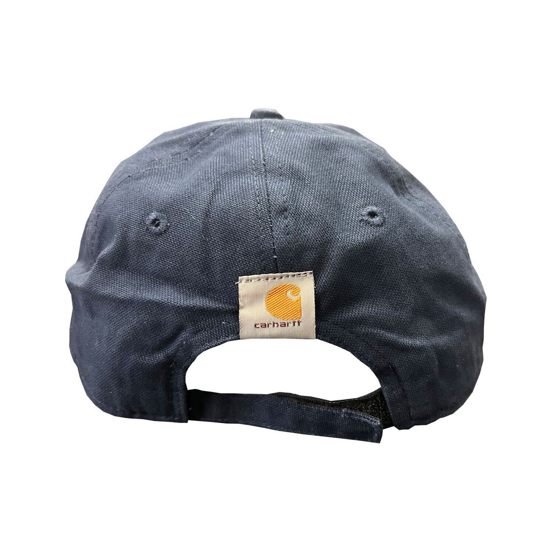 Carhartt Navy &amp; White Canvas Cap FastDry Comfort Block Letters (S09)