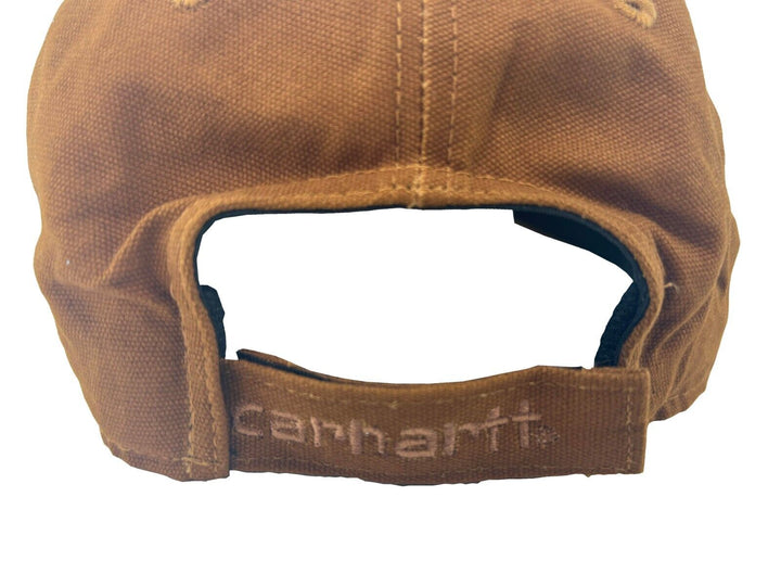 Carhartt Brown Canvas Cap FastDry Comfort Center Logo Patch (S03)