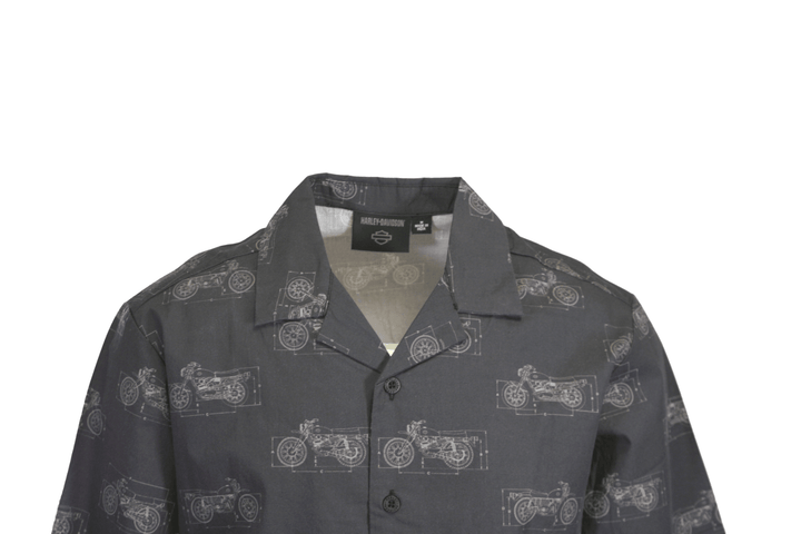 HD Branded Men's Shirt Dark Grey Fueled Allover Custom Print S/S (S61)