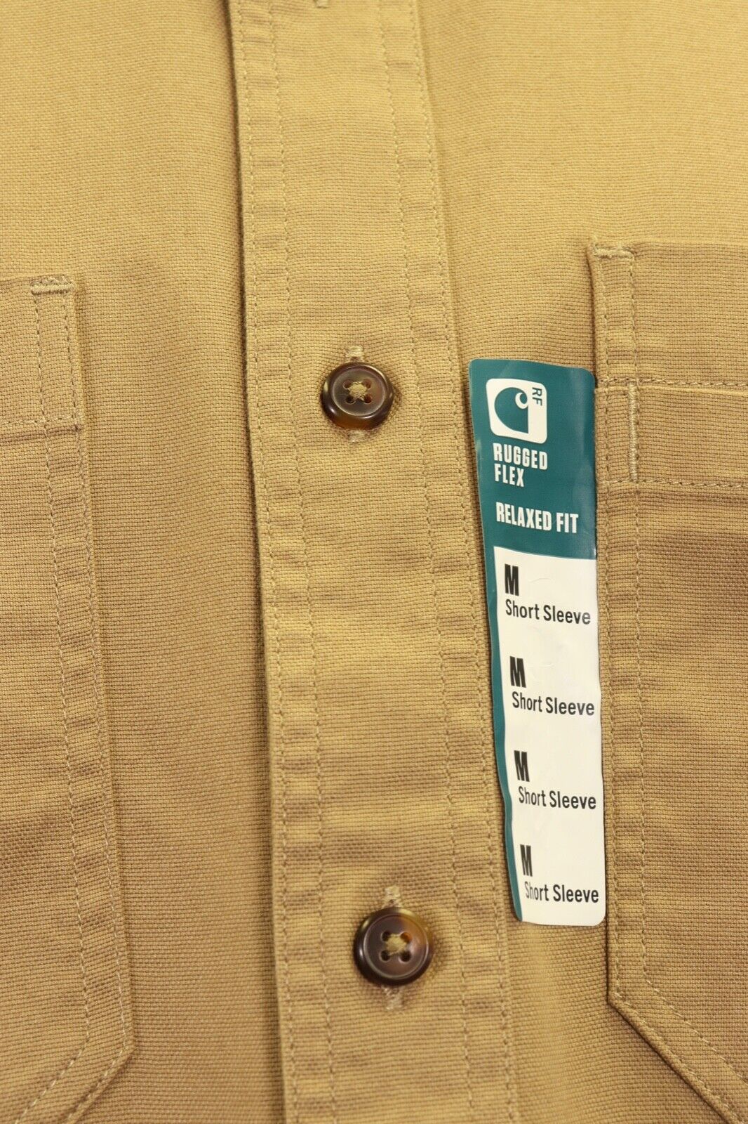 Carhartt Men's Flannel Shirt Rugged Flex Tan Long Sleeve (327)