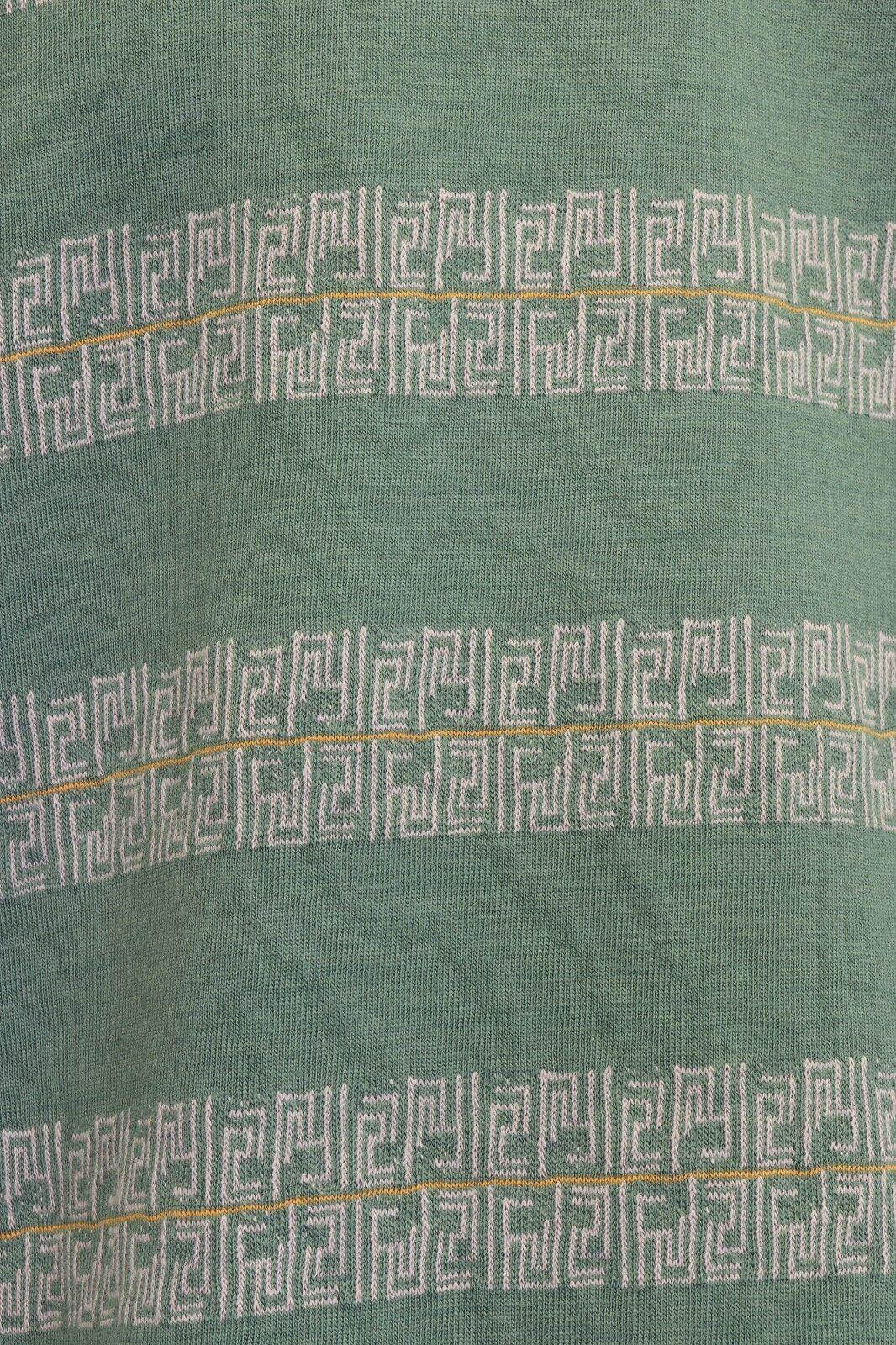 Element Men's T-Shirt Green Pink Orange Lines Striped Crew Neck S/S (S07)