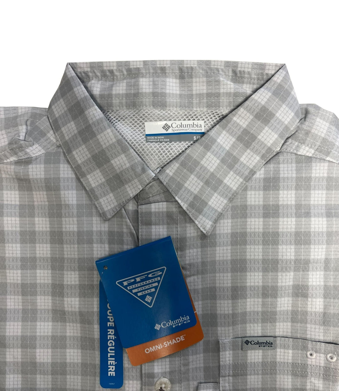 Columbia Men's Shirt PFG Super Slack Tide Camp Palaka Plaid Short Sleeve