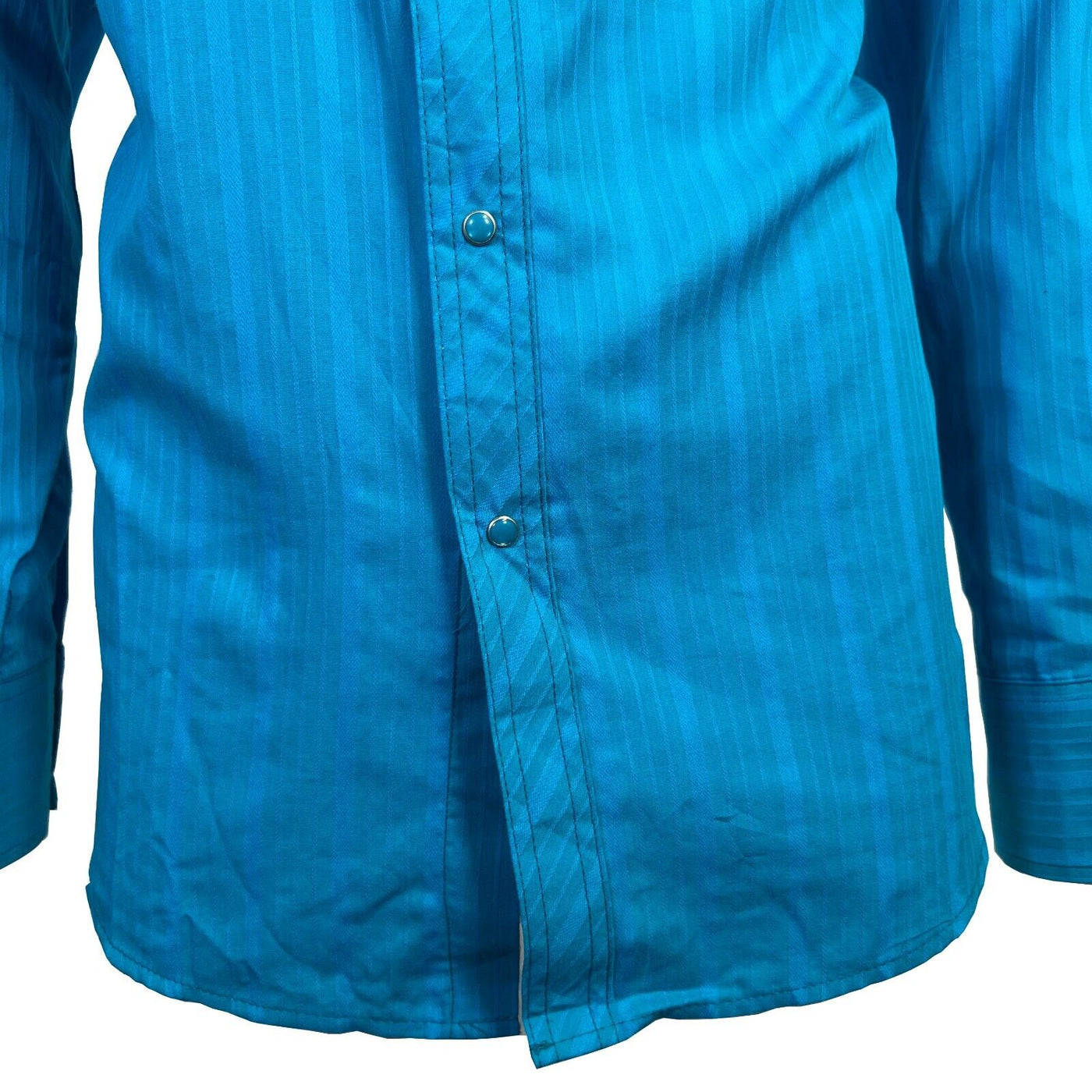 Wrangler Men's Teal Shirt Wrancher Long Sleeve Comfort (S03)