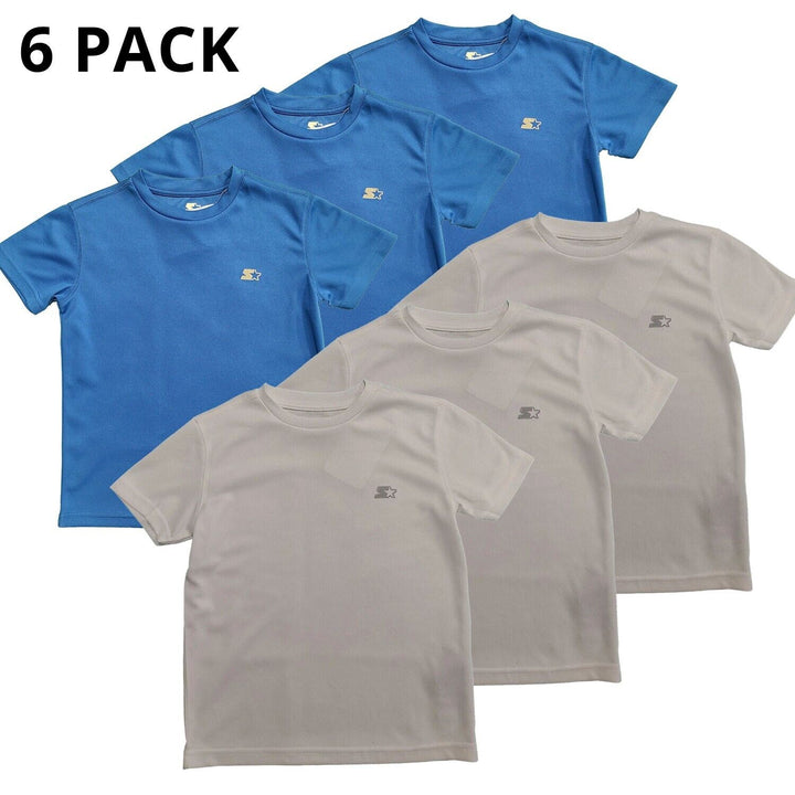 Starter 6 PACK Kids T-Shirt Blue & White Short Sleeve (6pc)