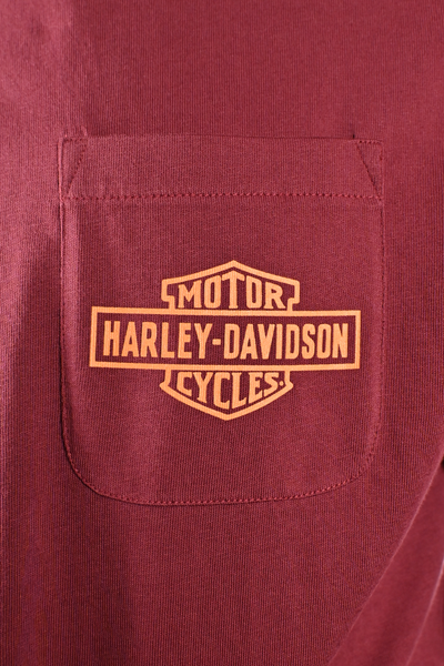 Harley-Davidson Men's T-Shirt Red Pocket Tee (S67)