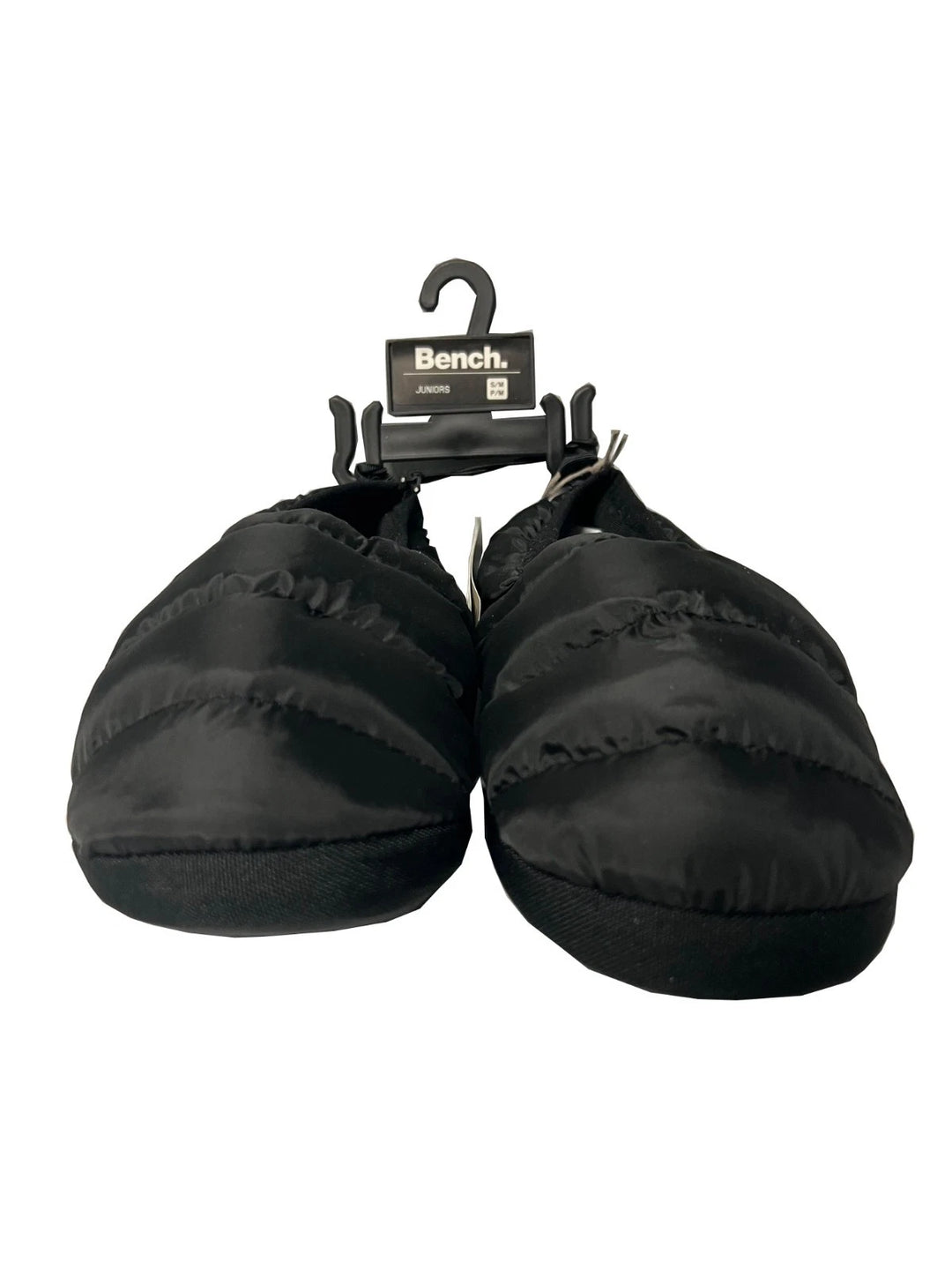 Bench Juniors Kid's Black Puffer Slippers with Rubber Sole FiberFill (S01)