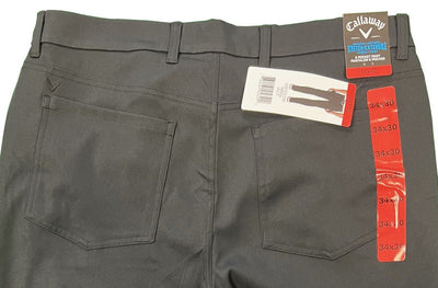 Callaway Men's Black Pant Golf Stretch Fabric 5 Pockets (S01)