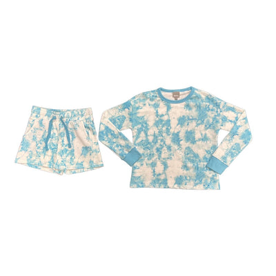 Bench Girl's Blue Top & Short Tie-Dye 2 Piece Set (S02)