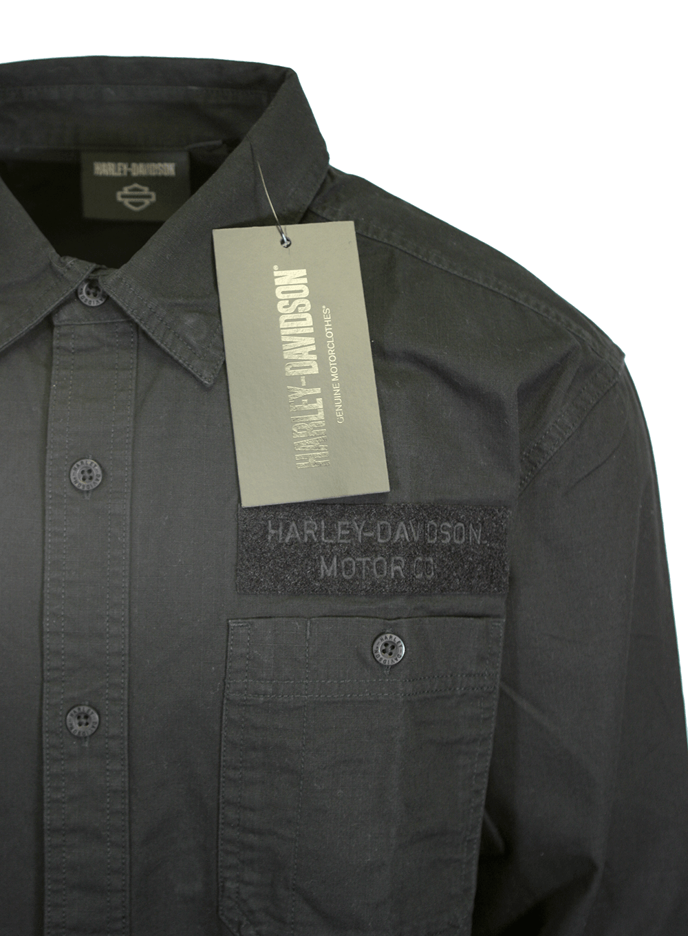 HD Branded Men's Shirt Black Beauty Park Shirt L/S Woven (S64)