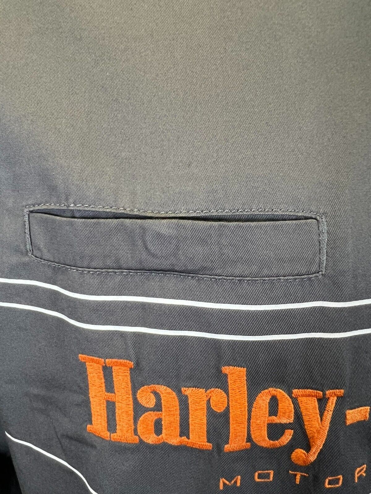 Harley-Davidson Men's Shirt Grey #1 Racing Logo Long Sleeve (S68)