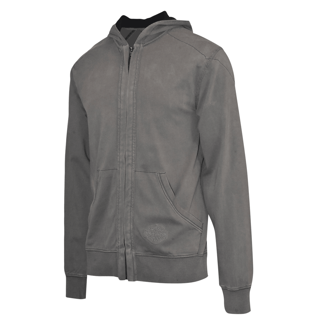 HD Men's Jacket Grey Heritage Eagle Full Zip (S04)