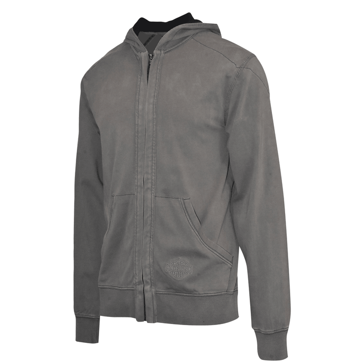 HD Men's Jacket Grey Heritage Eagle Full Zip (S04)