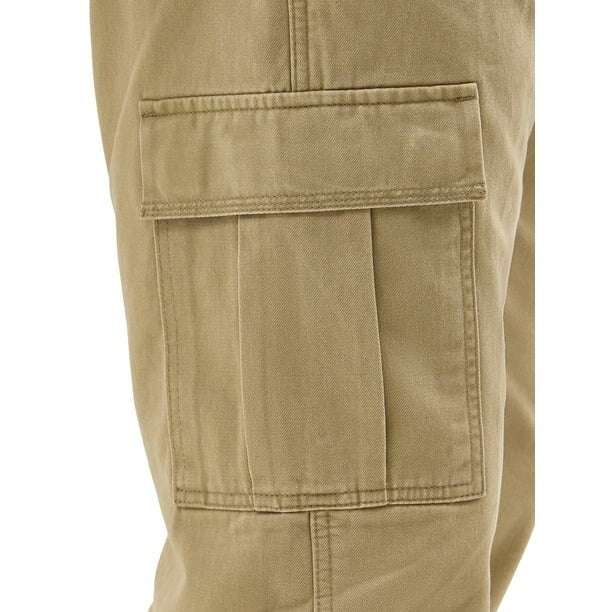 Wrangler Men's Elm Khaki Pant Fleece Lined Cargo Relaxed Fit Five Star (S01)