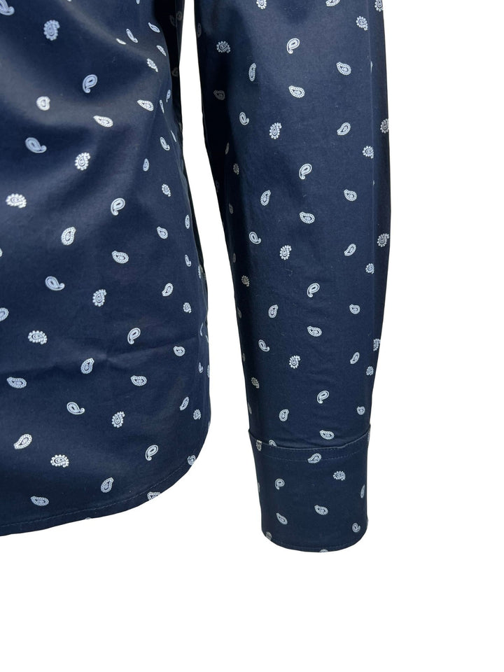 Ariat Men's Blue & Dark Blue Ble Shirt Stretch Modern Fit L/S (S50), (S51)