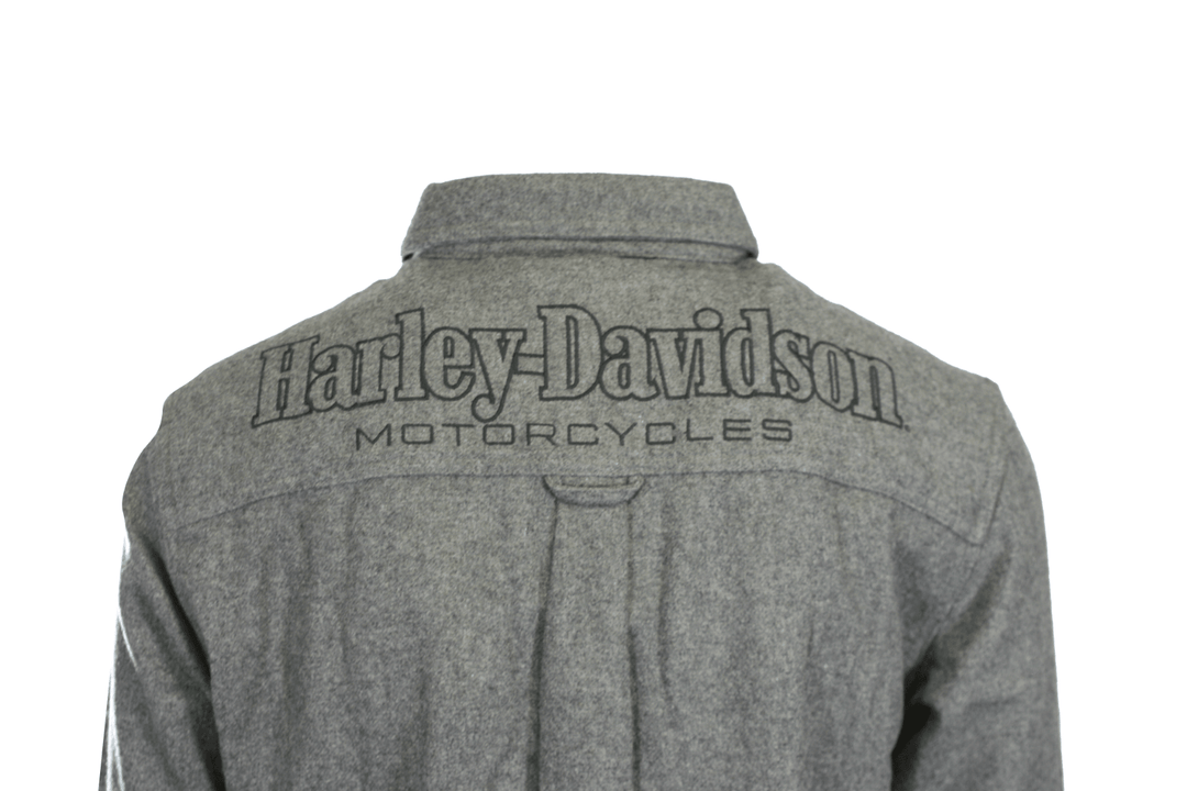 HD Branded Men's Shirt Dark Grey Shadow Long Sleeve Woven (S60)