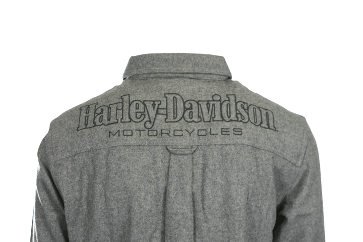HD Branded Men's Shirt Dark Grey Shadow Long Sleeve Woven (S60)